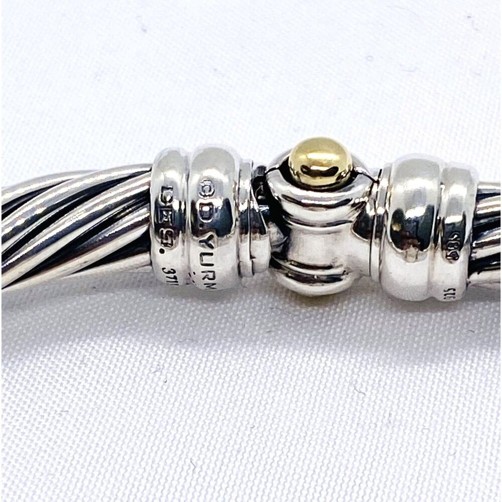 David Yurman Hinge Watch Case Bangle Bracelet 925 585 14k 8.5" View 4